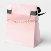 Ballotins Agate rose vierge avec ruban or Élégant (Arrière)