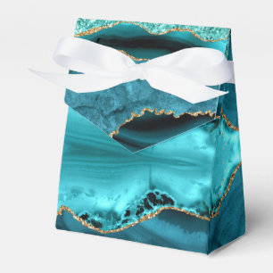 Ballotins Agate Turquoise Bleu Marbre Turquoise Boîte cadeau