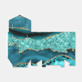 Ballotins Agate Turquoise Blue Gold Parties scintillant Marb (Déplié)