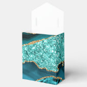 Ballotins Agate Turquoise Blue Gold Parties scintillant Marb (Ouvert)