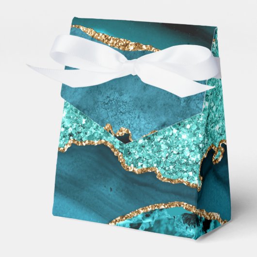 Ballotins Agate Turquoise Blue Gold Parties scintillant Marb (Verso)