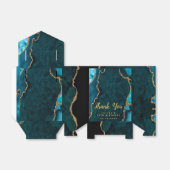 Ballotins Agate turquoise et or Anniversaire Merci (Déplié)