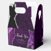 Ballotins Agate violet et argenté Merci d'anniversaire (Ouvert)