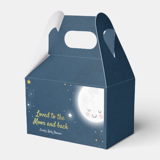Ballotins Aimé À La Lune Et À La Fête De Dos Favor Box. (Verso)