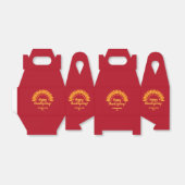 Ballotins Ajouter le nom Année Bon thanksgiving jaune rouge (Déplié)