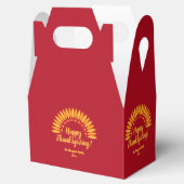 Ballotins Ajouter le nom Année Bon thanksgiving jaune rouge (Ouvert)