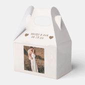 Ballotins Ajouter Photo Lumière Mariage Brown Boîte de Faveu (Verso)