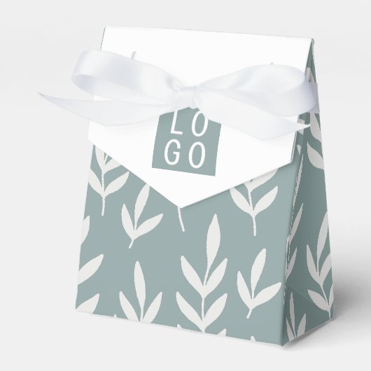 BALLOTINS AJOUTER VOTRE LOGO SAGE VERT LEAFY FOLIAGE BOTANIQ (Verso)
