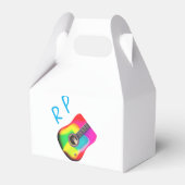 Ballotins Ajouter votre nom texte brun acoustique guitare co (Arrière)