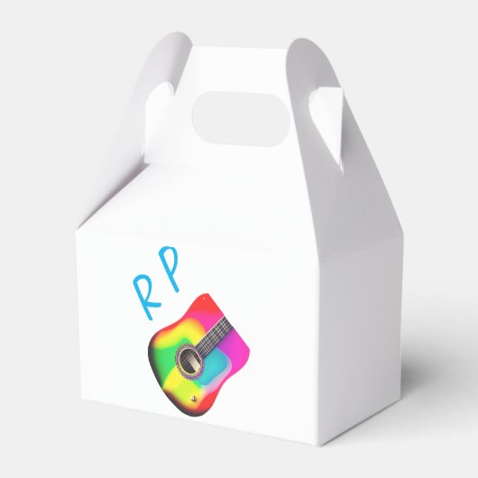 Ballotins Ajouter votre nom texte brun acoustique guitare co (Verso)