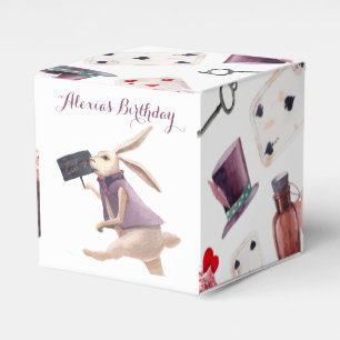 Ballotins Alice au pays des merveilles Aquarelle Lapin peint
