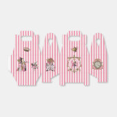 Ballotins Alice au pays des merveilles sur Pastel Rose/Blanc (Déplié)