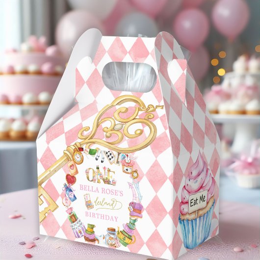 Ballotins Alice in Wonderland 1st birthday Pink