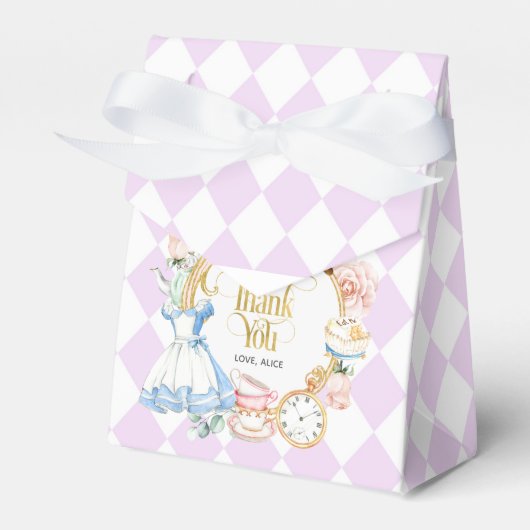 Ballotins Alice tea party merveilleuse anniversaire violet (Verso)