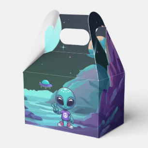 Ballotins Alien de paix mignon et vaisseau spatial