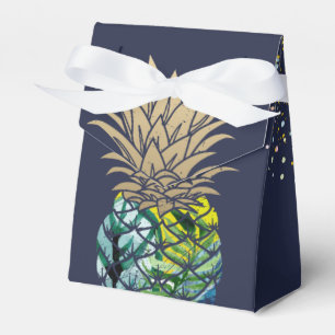 Ballotins Aloha Aquarelle Aigle Tropical Ananas bleu marine