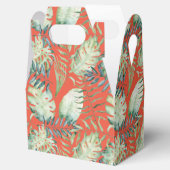 Ballotins Aloha Feuilles Vertes Tropicales Orange (Ouvert)