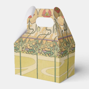 Ballotins Alphonse Mucha Papier Peint Floral Art Nouveau Coq