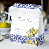 Ballotins Amalfi italien tuiles bleu citrons mariage imprimé