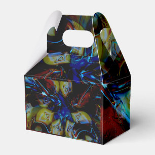 Ballotins amandes Abstraites sous vitre foncé déformé