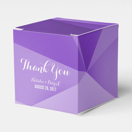 Ballotins Amethyst Jewel Tones Wedding Favor Boxes (Verso)