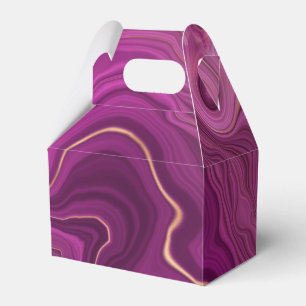 Ballotins Améthyste Violet Et Agate Abstrait Or