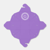 Ballotins Améthyste Wht Cadre Rnd Clé Grecque Monogramme Ini (Déplié)