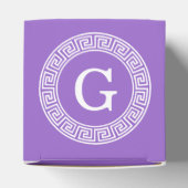 Ballotins Améthyste Wht Cadre Rnd Clé Grecque Monogramme Ini (Haut)