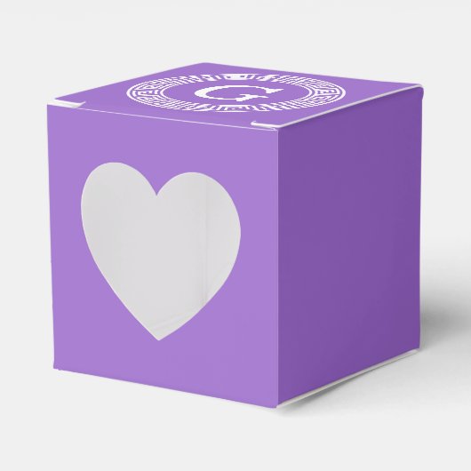 Ballotins Améthyste Wht Cadre Rnd Clé Grecque Monogramme Ini (Verso)