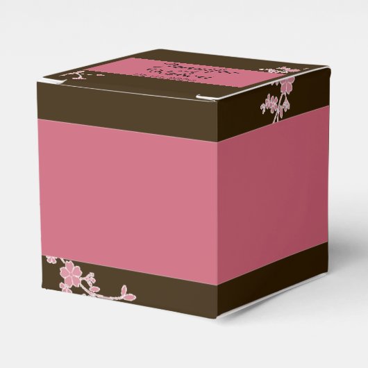Ballotins Amour en Fleur Cerise Fleurs Mariage Favor Box (Verso)