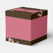 Ballotins Amour en Fleur Cerise Fleurs Mariage Favor Box (Arrière)