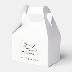 Ballotins Amour et Merci Elegant Script Mariage