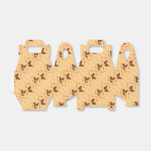 Ballotins Amour et papillons en diagonale orange (Déplié)