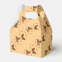 Amour et papillons en diagonale orange