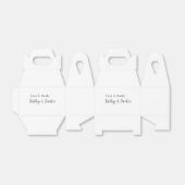 Ballotins Amour & merci nom du couple mariage simple minimal (Déplié)