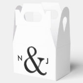 Ballotins Ampersand noir & blanc Chic Custom Wedding Favoris (Ouvert)