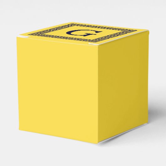 Ballotins Ananas, Clé grecque bleue marine #1 Monogramme enc (Verso)