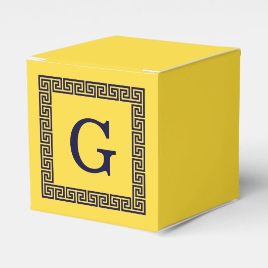 Ballotins Ananas, Clé grecque bleue marine #1 Monogramme enc (Verso)