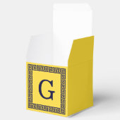 Ballotins Ananas, Clé grecque bleue marine #1 Monogramme enc (Ouvert)