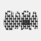 Ballotins Ananas noir et blanc personnalisées mariage (Déplié)