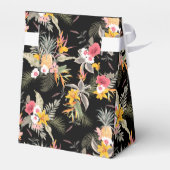 Ballotins Ananas Tropicaux Fleurs sur Chapiteau Noir (Arrière)