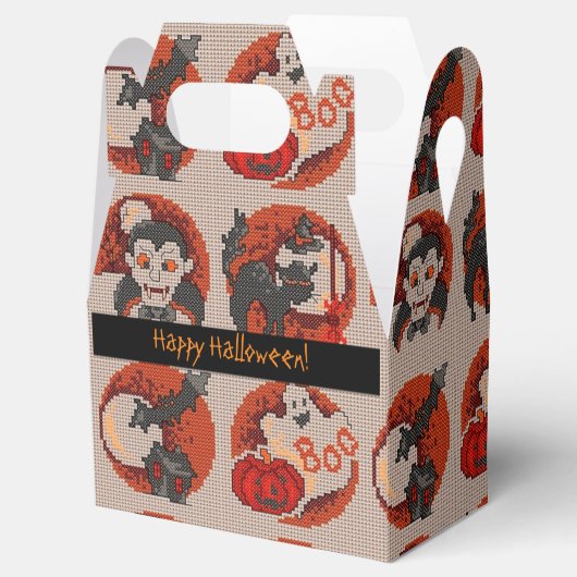 Ballotins Ancien Ballotin Halloween Faux Cross-Stitch (Ouvert)