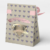 Ballotins Ancien coeur d'or mariage 3D "Merci" (Arrière)