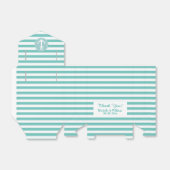 Ballotins Ancrage nautique aqua bleu strié boîte de faveur m (Déplié)