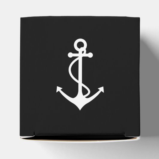 Ballotins Ancre classique Design nautique noir et blanc (Haut)