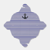 Ballotins Ancre de bateau noir sur les rayures (Déplié)