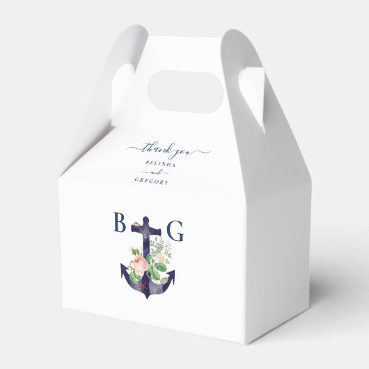 Ballotins Ancre Floral Nautical Summer Mariage (Verso)