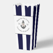 Ballotins Ancre florale à thème nautique Bleu marine (Verso)