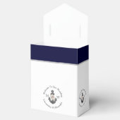 Ballotins Ancre florale à thème nautique Bleu marine (Ouvert)