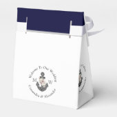 Ballotins Ancre florale à thème nautique Bleu marine (Arrière)